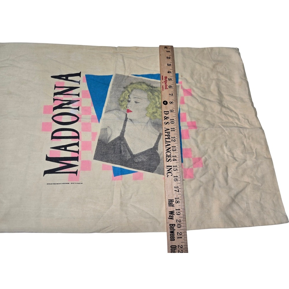 Vintage Madonna Graphic Pillowcase 1980s Pop Art Cotton - Picture 3 of 7